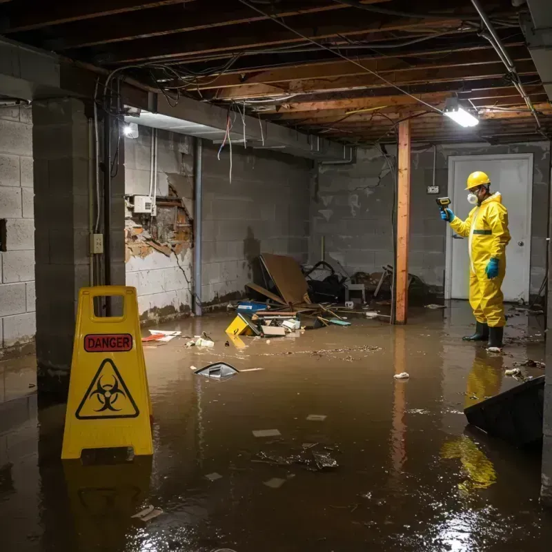 Flooded Basement Electrical Hazard in McNairy County, TN Property